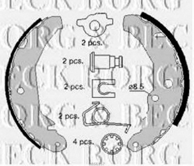 BORG & BECK bbs6157 -  Комплект тормозных колодок